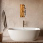 Wallity MA-294 Accesorio de Pared Decorativo de Madera y Metal Nogal y Negro